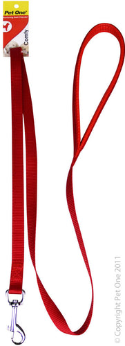 Pet One Padded Leash Red
