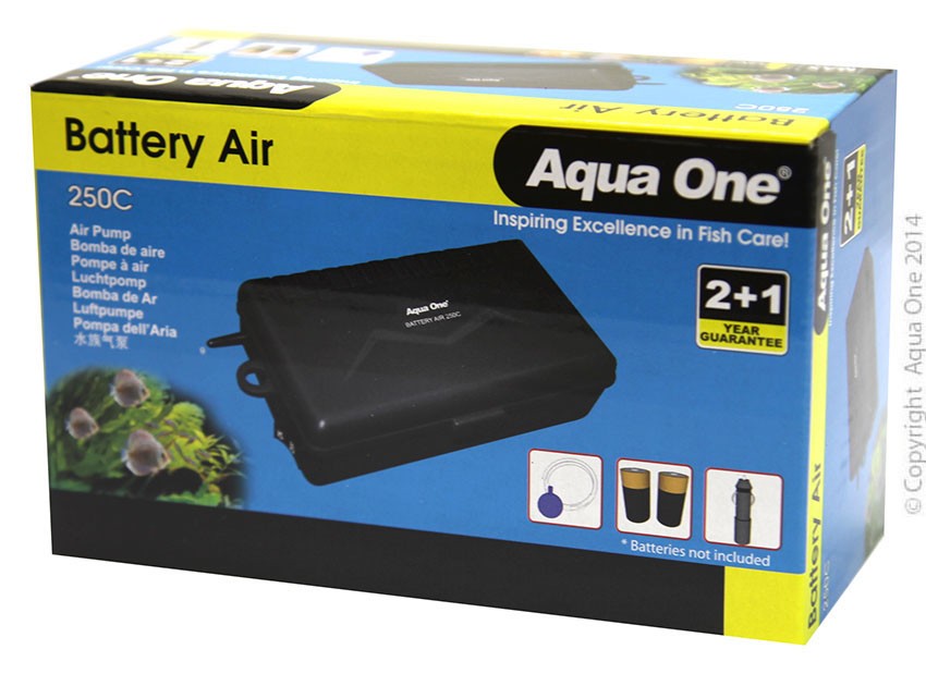 Aqua One Battery Air 250C Air Pump Portable 150Lh W Cigarette Lighter Plug