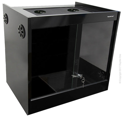 Repti One Vivarium S2M-9612 W/Glass Floor, 90Lx60Wx120H Cm (Black)*Available In Store or Local Delivery Only*