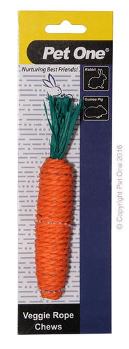 Pet One Veggie Rope Chew Carrot Single Pack