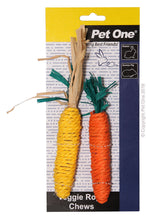 Pet One Veggie Rope Chew Carrot and Corn twin pack