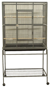 Avi One Cage 604X Square Flight Cage 82Cm L X 52Cm W X 154Cm H Hammertone *Available In Store or Free Local Deliver Only
