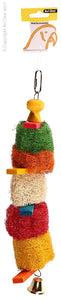 Avi One Parrot Toy Loofah Discs With Planks 11X30Cm