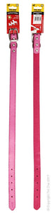 Pet One Collar Leather 30cm Pink