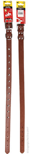 Pet One Collar Leather Single Row Studded Brown