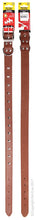 Pet One Collar Leather Single Row Studded Brown