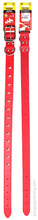 Pet One Collar Leather Single Row Studded Red