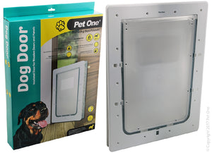 Pet One Dog Door For Timber Doors Dogs Up To 25Kg Large