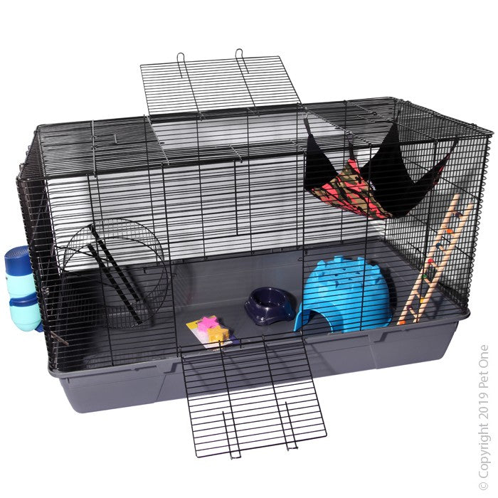 Pet One Rat Cage Starter Kit 101.5cm (L) X 51cm (W) X 58cm (H) Cm *AVAILABLE FOR IN STORE PICK UP OR FREE LOCAL DELIVERY ONLY