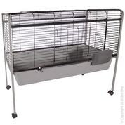 Pet One Small Animal Hutch 105cm x 53.5cm x 90.5cm Light Grey with stand (2213) *Available for instore pick up or local delivery only