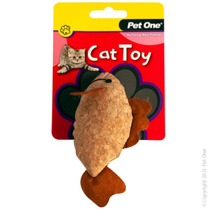 Pet One Cat Toy Plush Cork Fish 12 cm