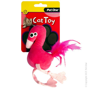 Pet One Cat Toy Plush Flamingo Pink 11.5 cm