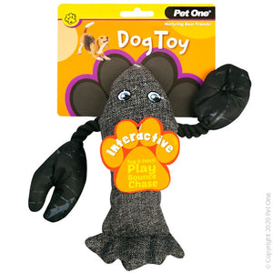 Pet One Dog Toy Interactive Lobster Grey 29.3cm