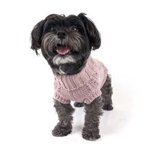 Huskimo Dog Jumper Frenchknit Rose Pink
