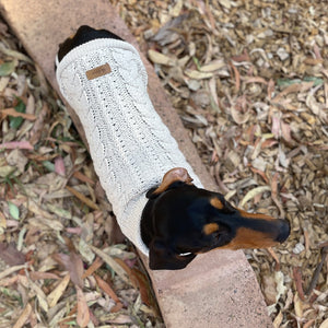 Huskimo Dog Jumper Frenchknit Ivory