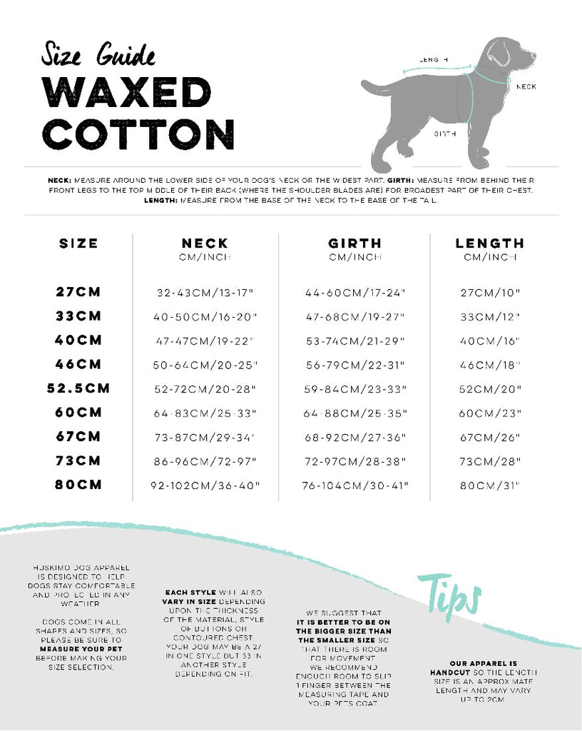 Buy Oilskin Dog Coats Australia Huskimo Dog Coat Waxed Cotton Thunder