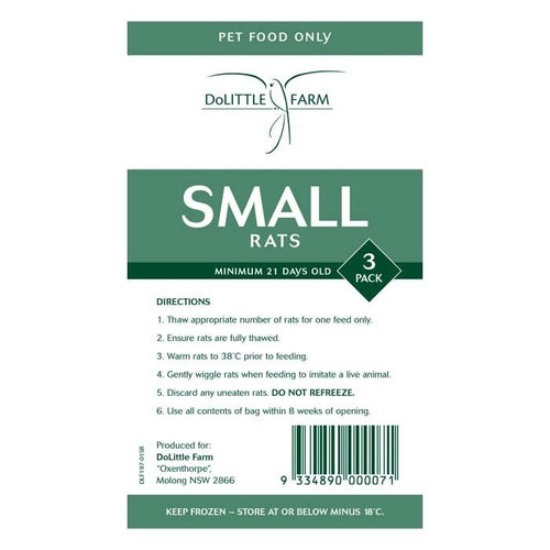 Dolittle Farm small rats 3 pack *Available in store or local delivery only*