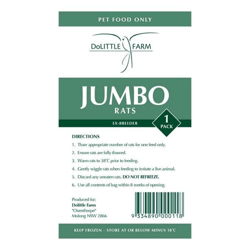 Dolittle Farm Jumbo Rat single pack *Available in store or local delivery only*