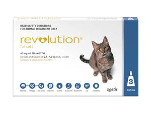 Revolution Cat 45mg 2.6 - 7.5kg (Blue) 3 Pack