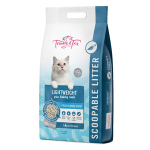 Trouble & Trix Light Weight Clumping Litter With Baking Soda 15 Ltr *Available In Store or Local Delivery Only