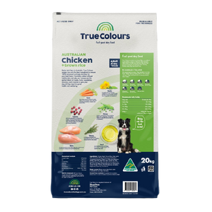 True Colours Adult Chicken & Brown Rice 20kg *Instore Pick Up or Local Delivery Only*
