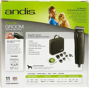 Andis Easy Clip Groom with 6 Comb attachments