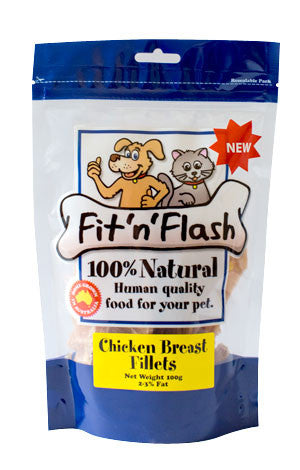 Fit 'n' flash chicken breast fillets-BULK BUY 8 x 100gm packs